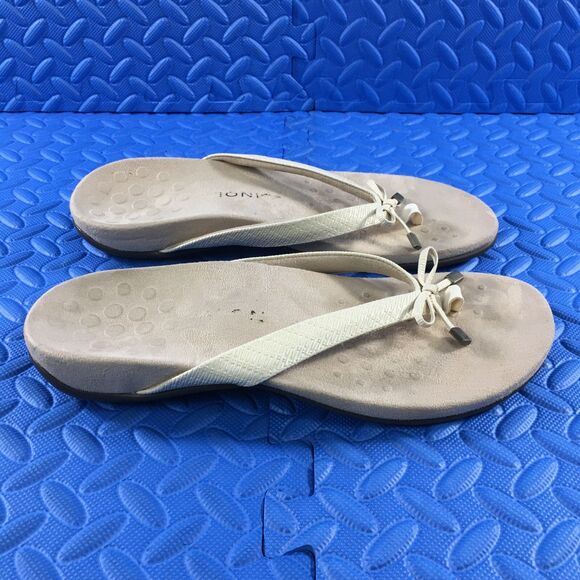 Vionic Bella II Women's Shoes Size 11 Ivory Sandal Toe Post Flip Flop Slides - Picture 1 of 10